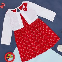 YU by Pantaloons Girls Conversational Printed A-Line Pure Cotton Dress-image-79