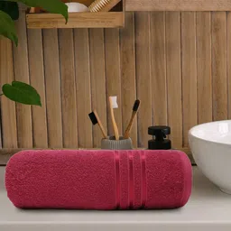 MYTRIDENT Pink 400 GSM Pure-Cotton Bath Towel-20