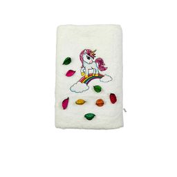 TurtleLittle Kids White & Pink Printed 500 GSM Bath Towel-image-119