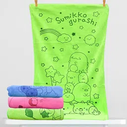 The Little Lookers Unisex Infant Kids Set Of 3 Printed 354 GSM Bath Towels-18