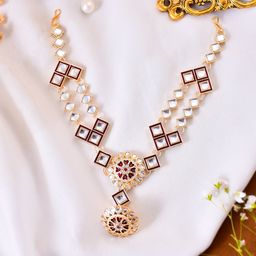 Silvermerc Designs Gold-Plated Studded Matha Patti-picture-13