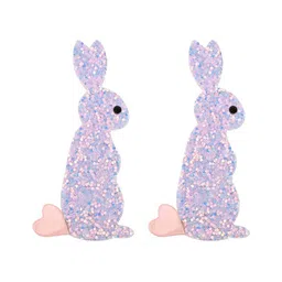 Aye Candy Girls Set Of 2 Standing Bunny Alligator Hair Clip-31