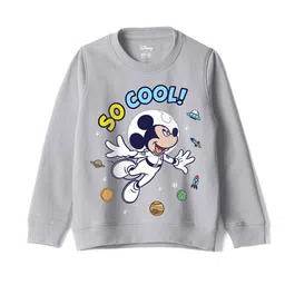 Wear Your Mind Boys Mickey Mouse Printed Round Neck Cotton Sweatshirt-image-47