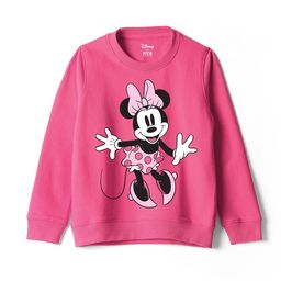 Wear Your Mind Girls Printed Minnie Mouse Cotton Sweatshirt-image-1