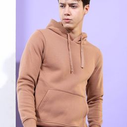 HIGHLANDER Men Tan Solid Hooded Sweatshirt-image-54