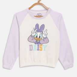 METTLE Girls Lavender Printed Fleece Sweatshirt-picture-5