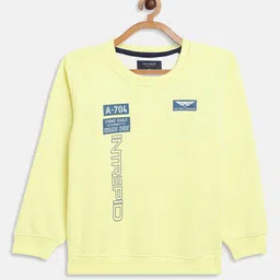 Octave Boys Yellow Printed Fleece Sweatshirt-image-29