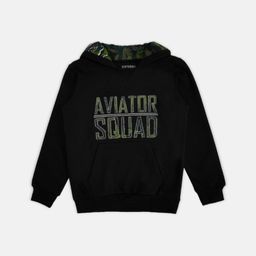 Pantaloons Junior Boys Black Printed Hooded Sweatshirt-picture-26