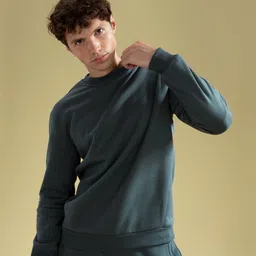 DeFacto Men Green Solid Sweatshirt-image-49