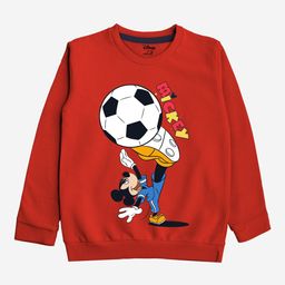 Minicult Unisex Kids Red Printed Cotton Sweatshirt-image-87