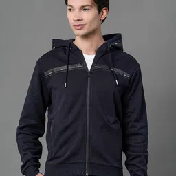 Red Tape Men Navy Blue Solid Hooded Sweatshirt-picture-34