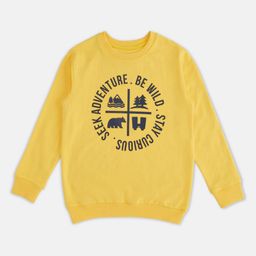 Pantaloons Junior Boys Yellow Printed Sweatshirt-image-50