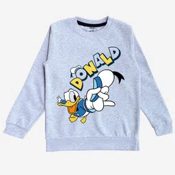 Minicult Kids Grey Donald Duck Printed Sweatshirt-image-36
