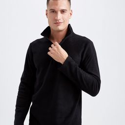 DeFacto Men Solid Black Sweatshirt-image-78