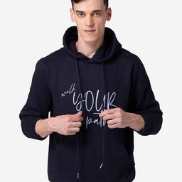 Allen Cooper Printed Cotton Hooded Sweatshirt-image-29