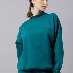Fitkin Women High Neck Oversized Sweatshirt-image-32