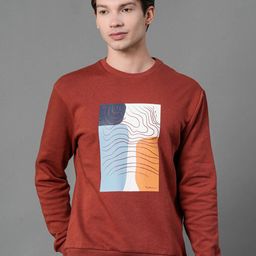 Red Tape Men Maroon Printed Sweatshirt-picture-2