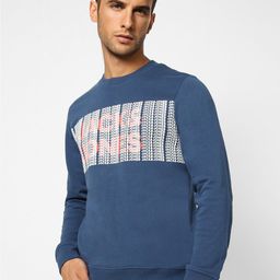 Jack & Jones Men Blue Printed Cotton Sweatshirt-picture-20