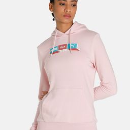 Puma Women Pink Hooded Sweatshirt-image-45
