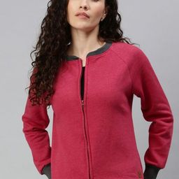 Campus Sutra Women Maroon Casual Sweatshirt-image-55