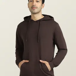 XYXX Men Brown Cruze French Terry Cotton Hoodie-image-53
