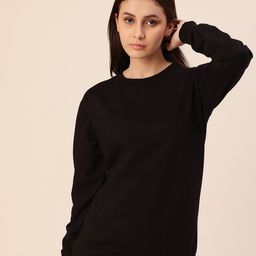 Lounge Dreams Women Black Cotton Sweatshirt-image-24