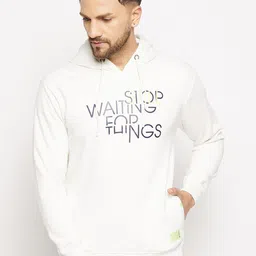 Duke Men White Printed Hooded Fleece Sweatshirt-image-31