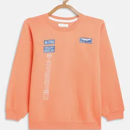 Octave Boys Orange Fleece Sweatshirt-image-12