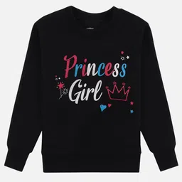 DYCA Girls Black Printed Cotton Sweatshirt-picture-8