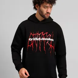 GRIFFEL Printed Fleece Hooded Pullover Sweatshirt-picture-54