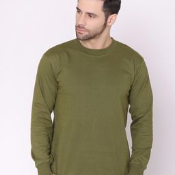 Lounge Dreams Men Olive Green Cotton Sweatshirt-image-85
