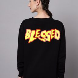 GRIFFEL Women Black Printed Sweatshirt-picture-9