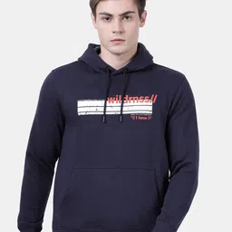 t-base Men Blue Printed Detachable Hood Sweatshirt-image-65