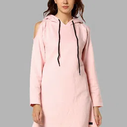 Campus Sutra Pink T-shirt Dress-picture-9