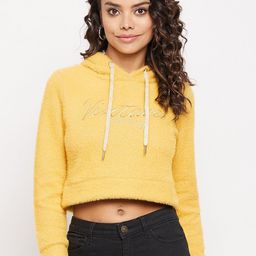 Duke Women Yellow Printed Hooded Sweatshirt-image-40