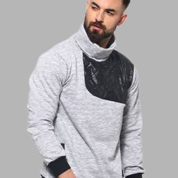 Campus Sutra Men Grey Cotton Sweatshirt-image-38