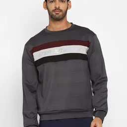 NIVIA Men Grey Striped Dry Fit Sweatshirt-picture-52