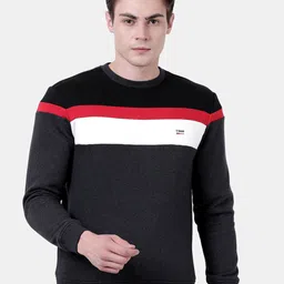 t-base Men Black Striped Sweatshirt-image-42
