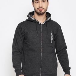 Duke Men Charcoal Hooded Fleece Sweatshirt-image-16