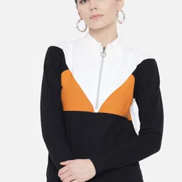 The Dry State Women Multicoloured Colourblocked Sweatshirt-picture-37