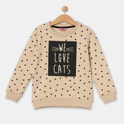 R&B Girls Beige Printed Sweatshirt-picture-39