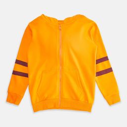 Pantaloons Junior Boys Orange Cotton Hooded Sweatshirt-picture-15