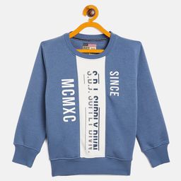Duke Boys Blue Printed Fleece Sweatshirt-image-40