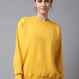 mack jonney VIMAL JONNEY Pack Of 2 Women Yellow & Olive Green Solid Sweatshirt-picture-44