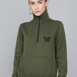 Kotty Women Olive Green Sweatshirt-image-83