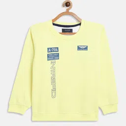 Octave Boys Yellow Printed Fleece Sweatshirt-image-30