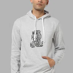 Campus Sutra Men Grey Printed Hooded Sweatshirt-image-89