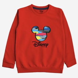 Minicult Kids Red Mickey Mouse Printed Sweatshirt-image-96