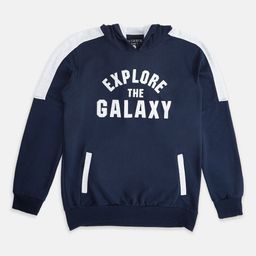 Pantaloons Junior Boys Navy Blue Cotton Printed Hooded Sweatshirt-image-52