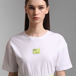 Kazo White Print Crop Top-image-0
